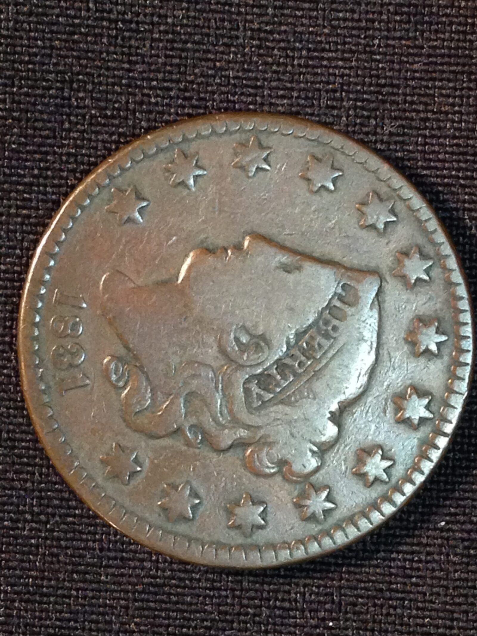 1831 Large Cent Large Date F