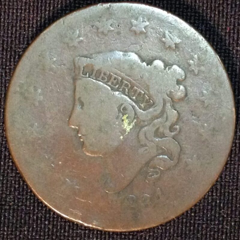 1834 Large Cent G+