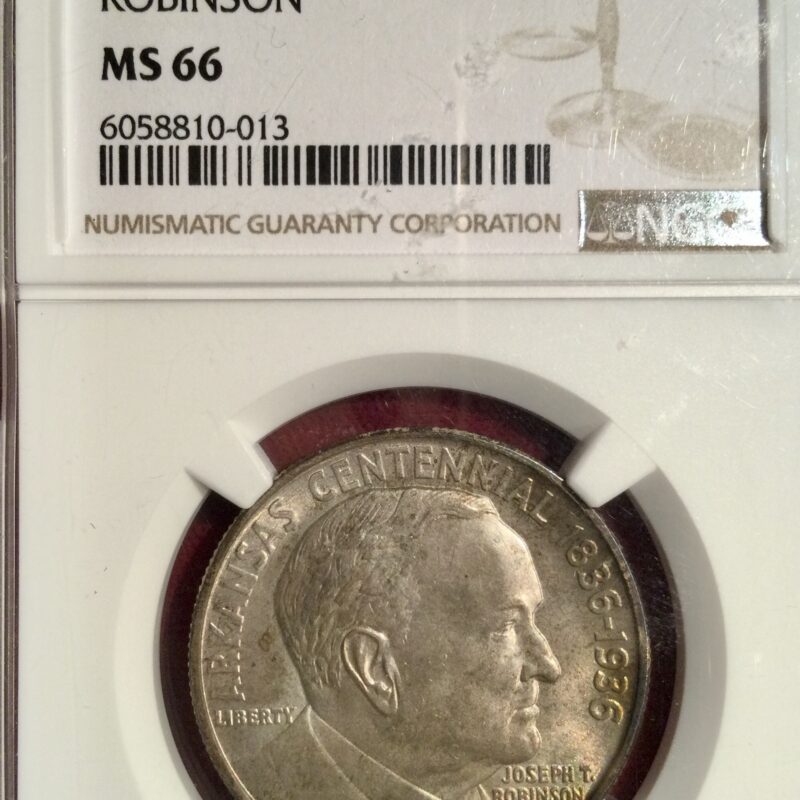 1936 50C "ROBINSON" NGC MS 66