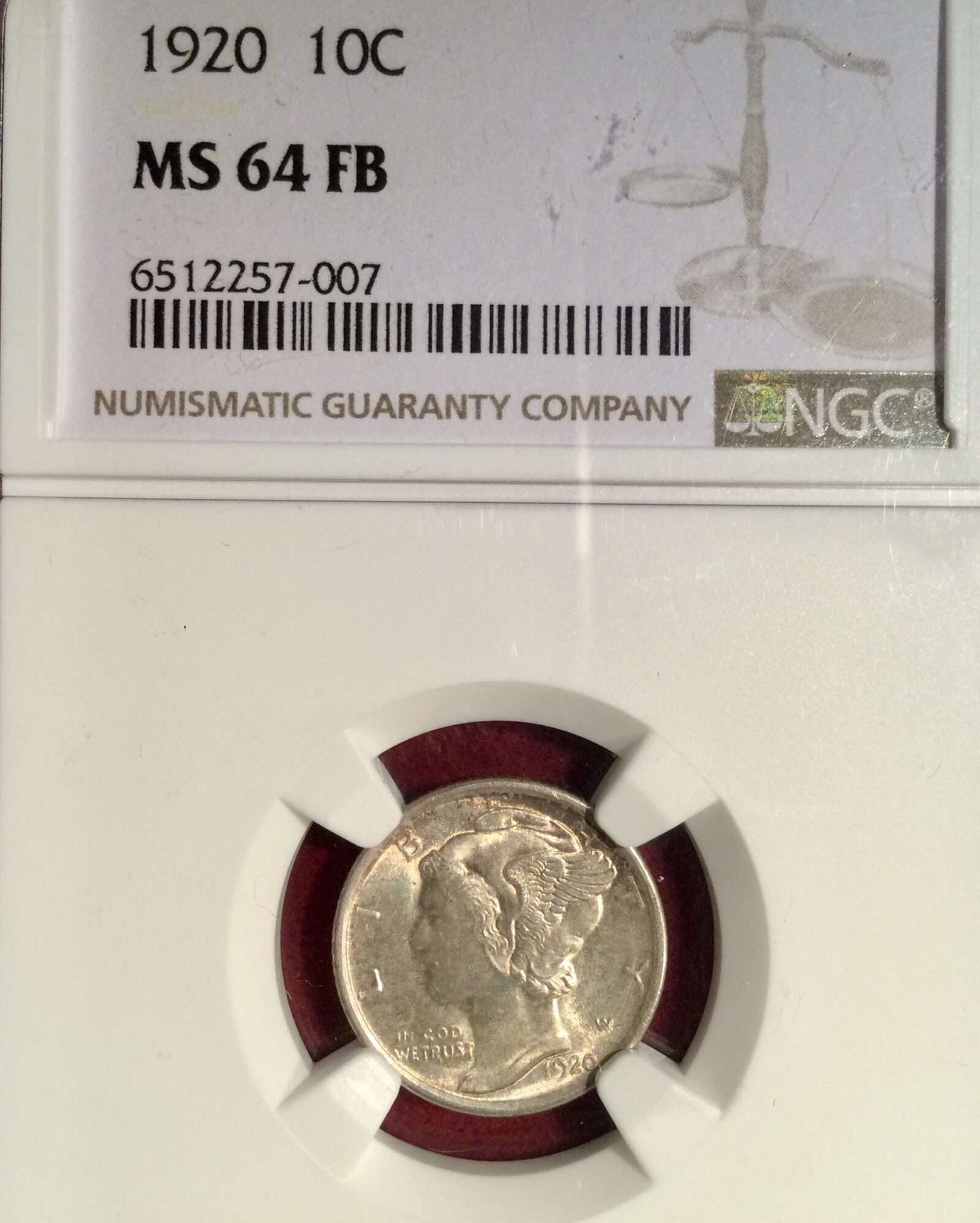 1920 10C NGC MS 64 FB