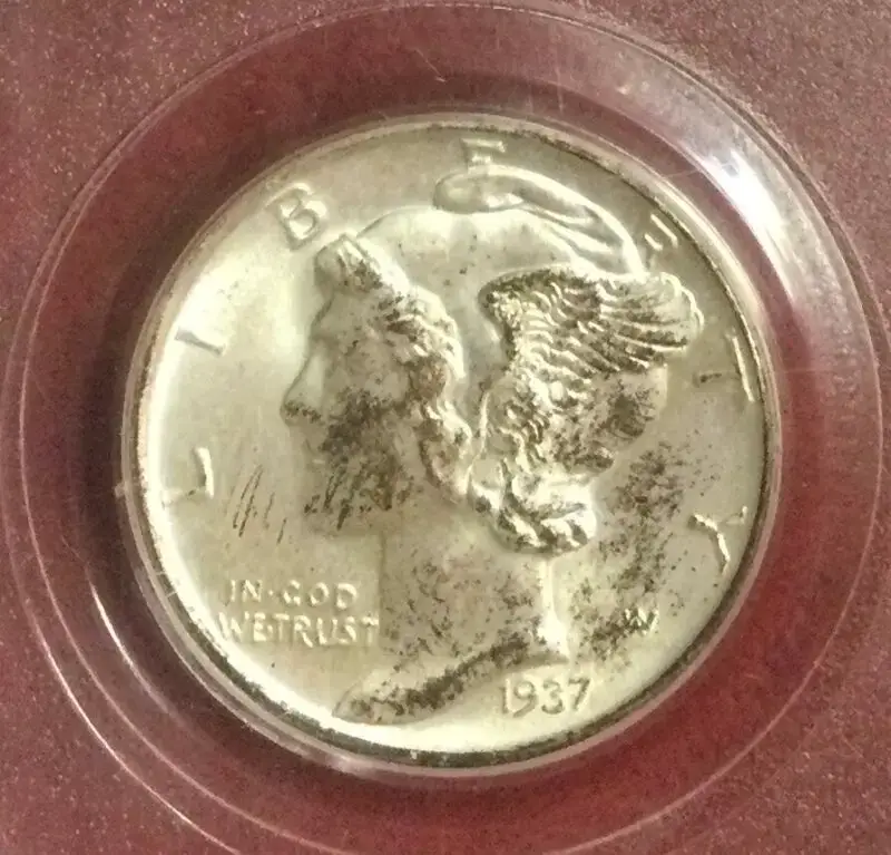 1937-D 10C PCGS MS66FB