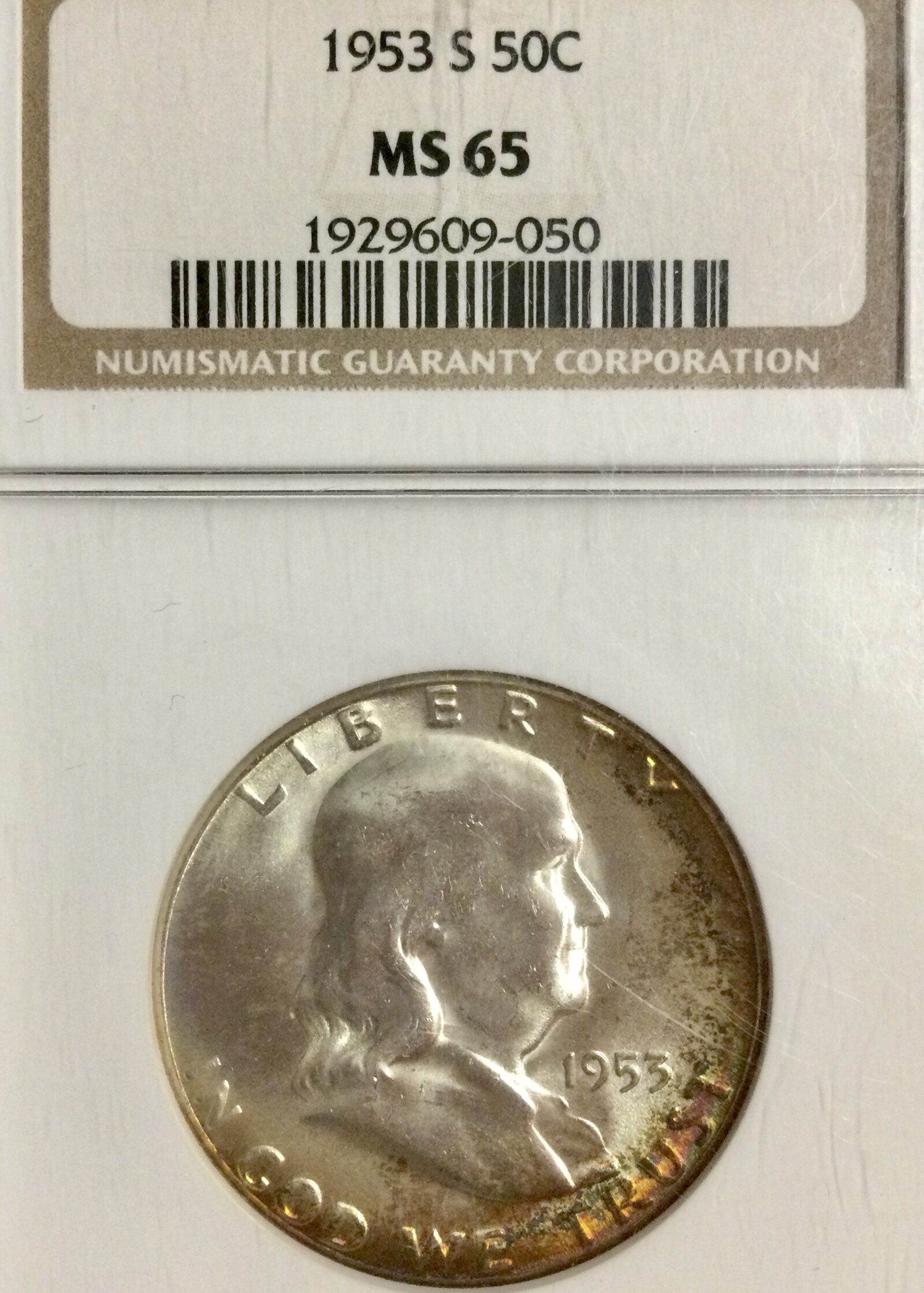 1953-S 50C NGC MS 65