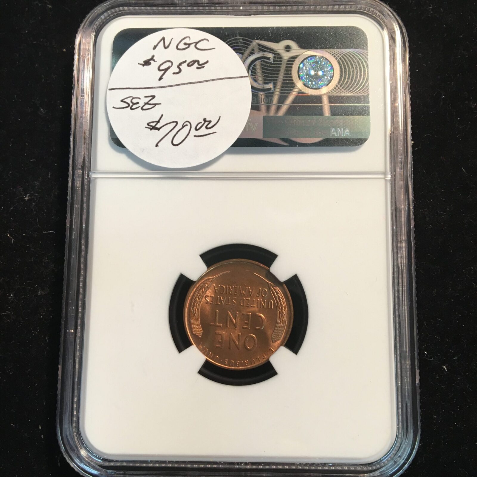 1934-D Lincoln Cent NGC MS66 Red - Image 2
