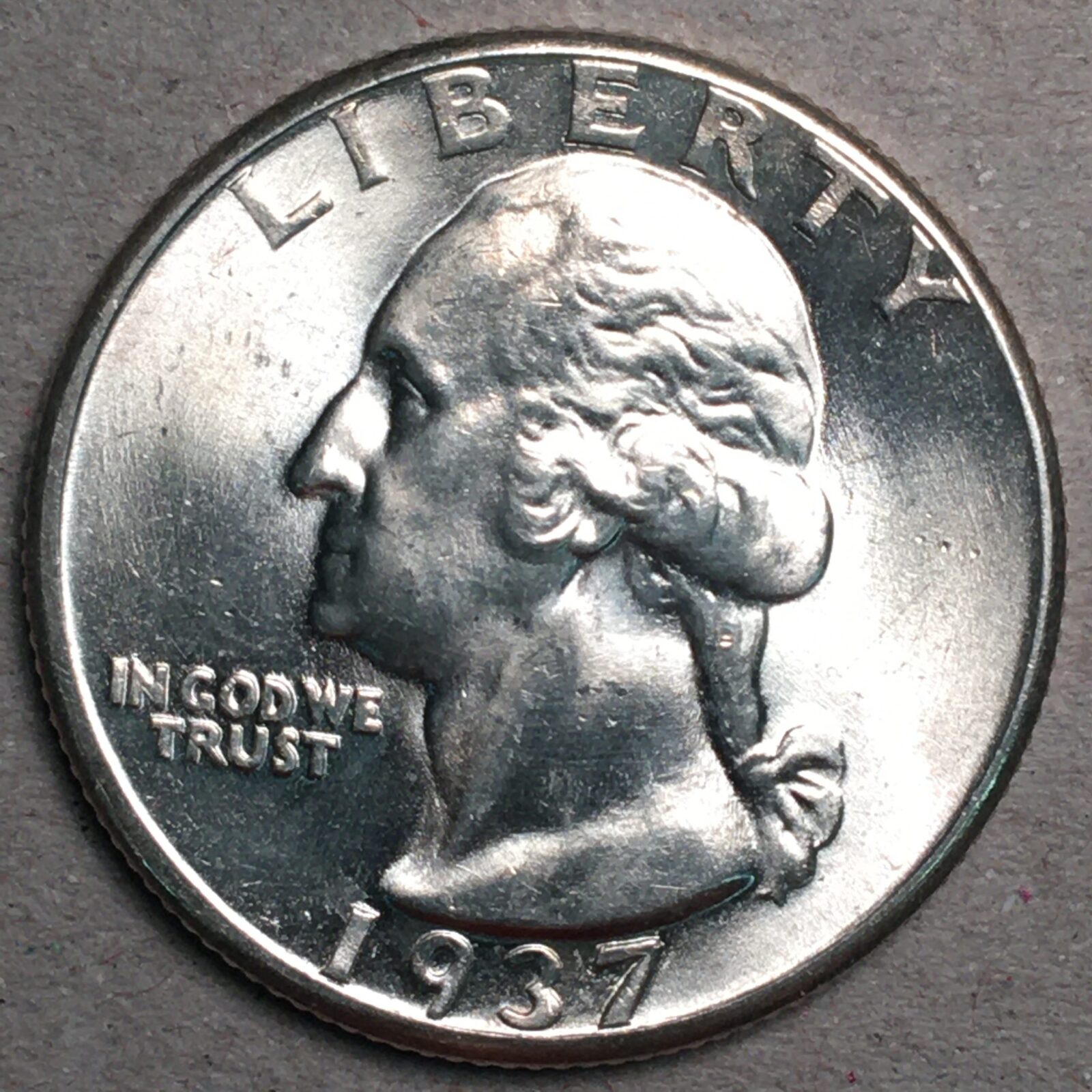 1937 Washington Quarter MS65