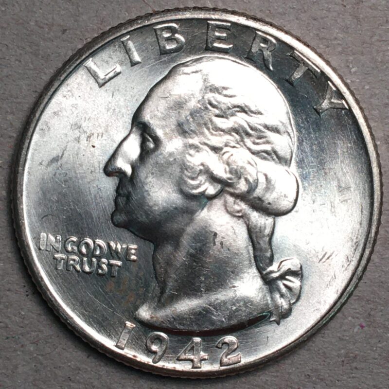 1942-D Washington Quarter MS65