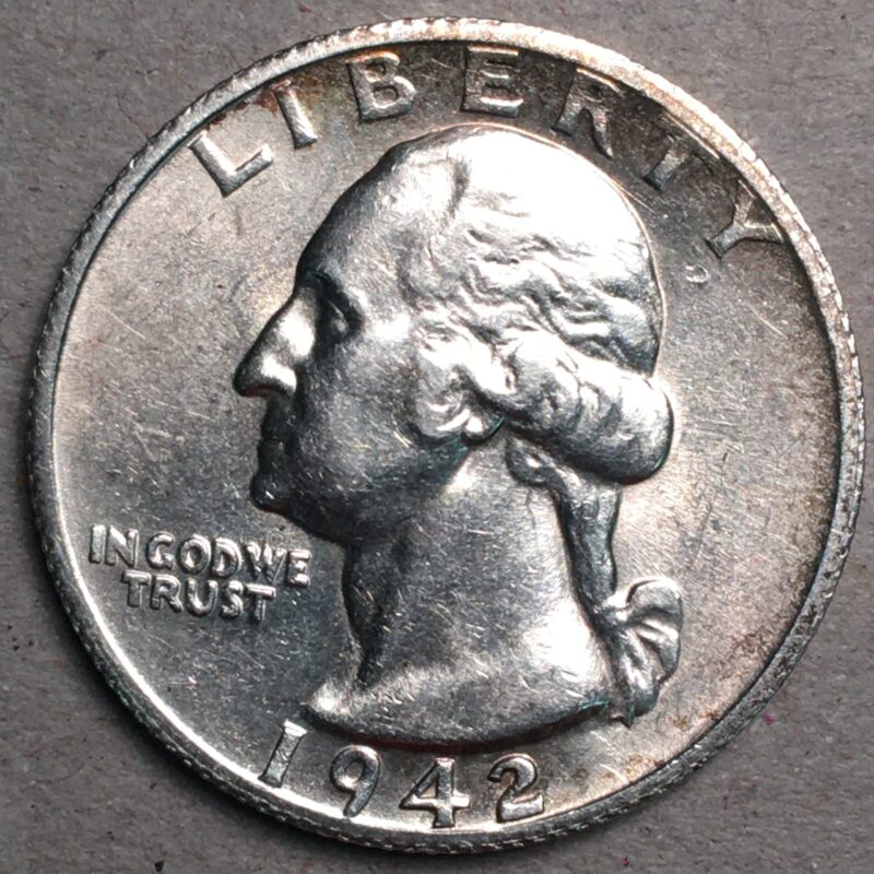 1942-S Washington Quarter AU
