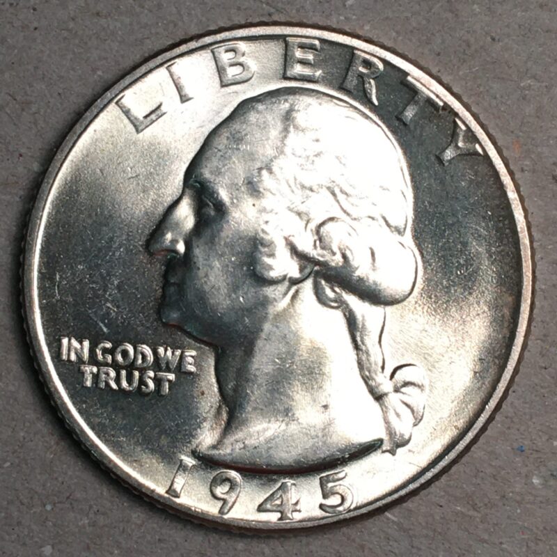 1945 Washington Quarter MS65