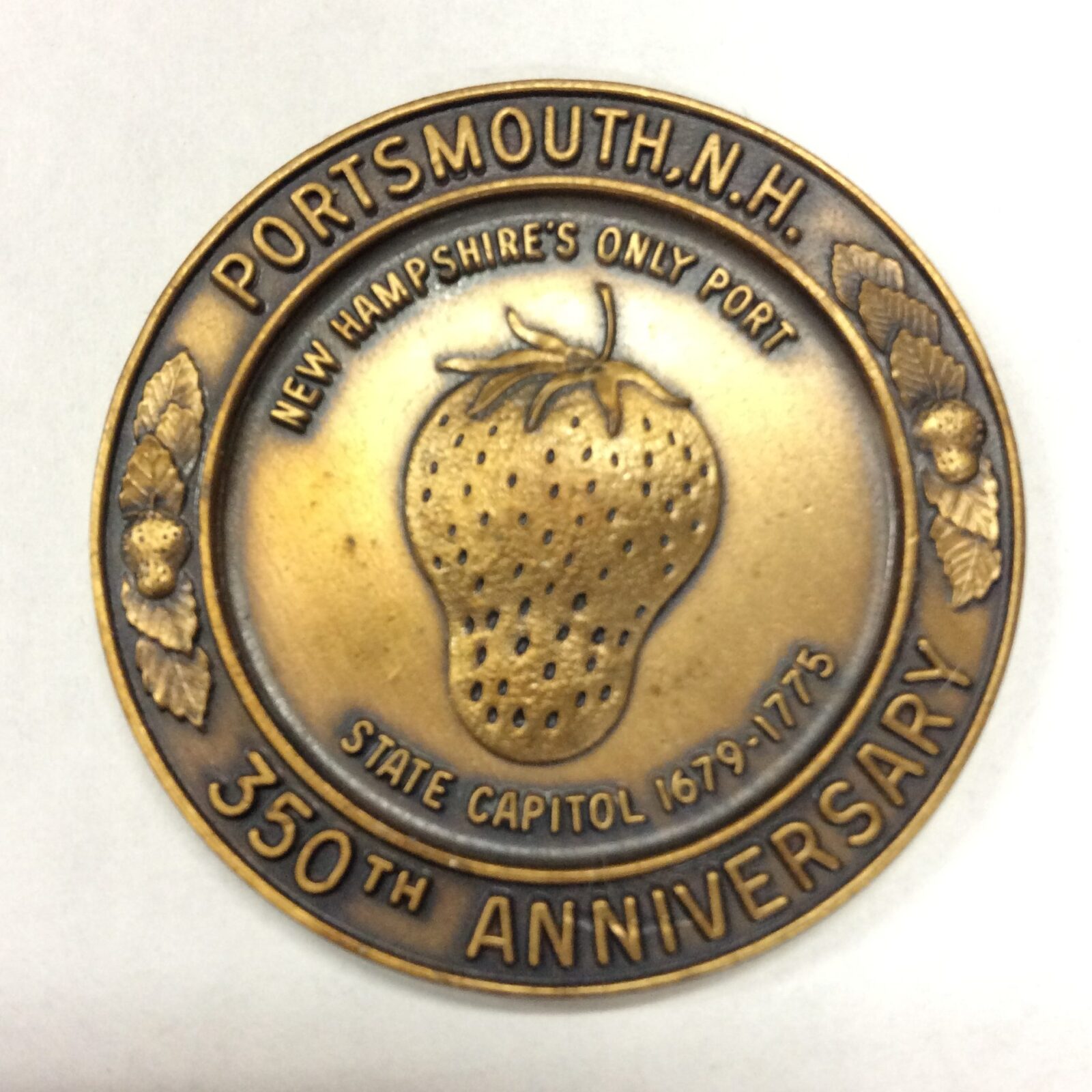 1973 Portsmouth, NH Town Medal Bronze, BU - Image 2