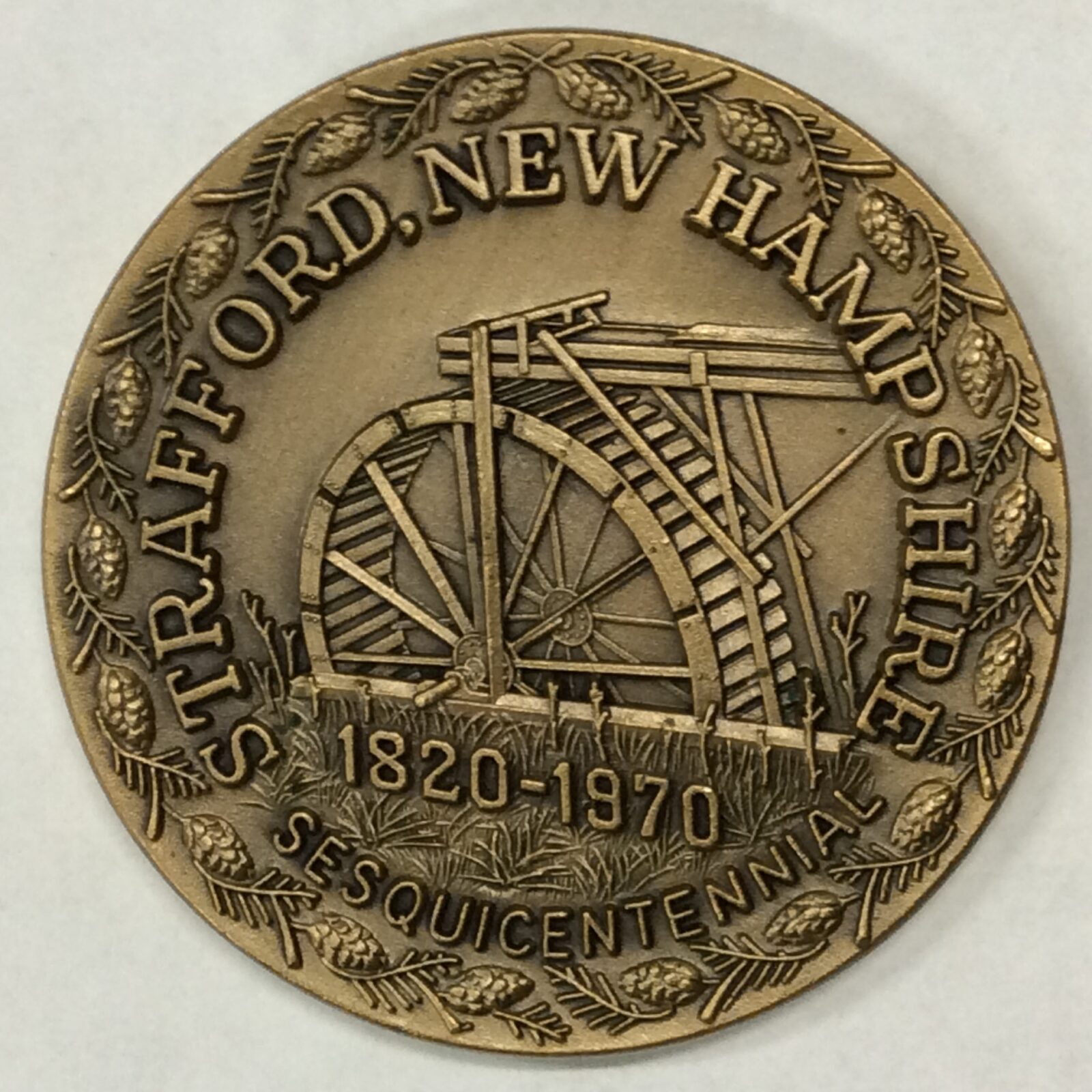 1970 Strafford, NH Town Medal Bronze, BU