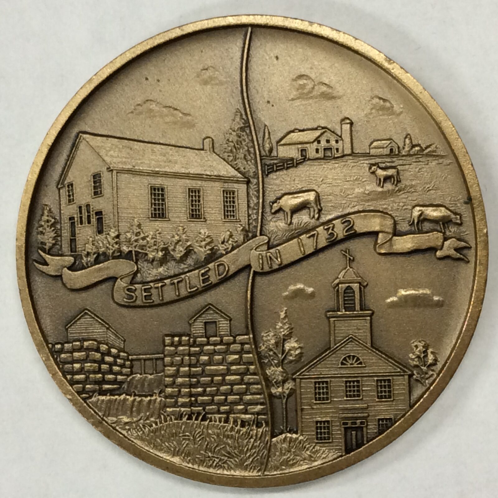 1970 Strafford, NH Town Medal Bronze, BU - Image 2