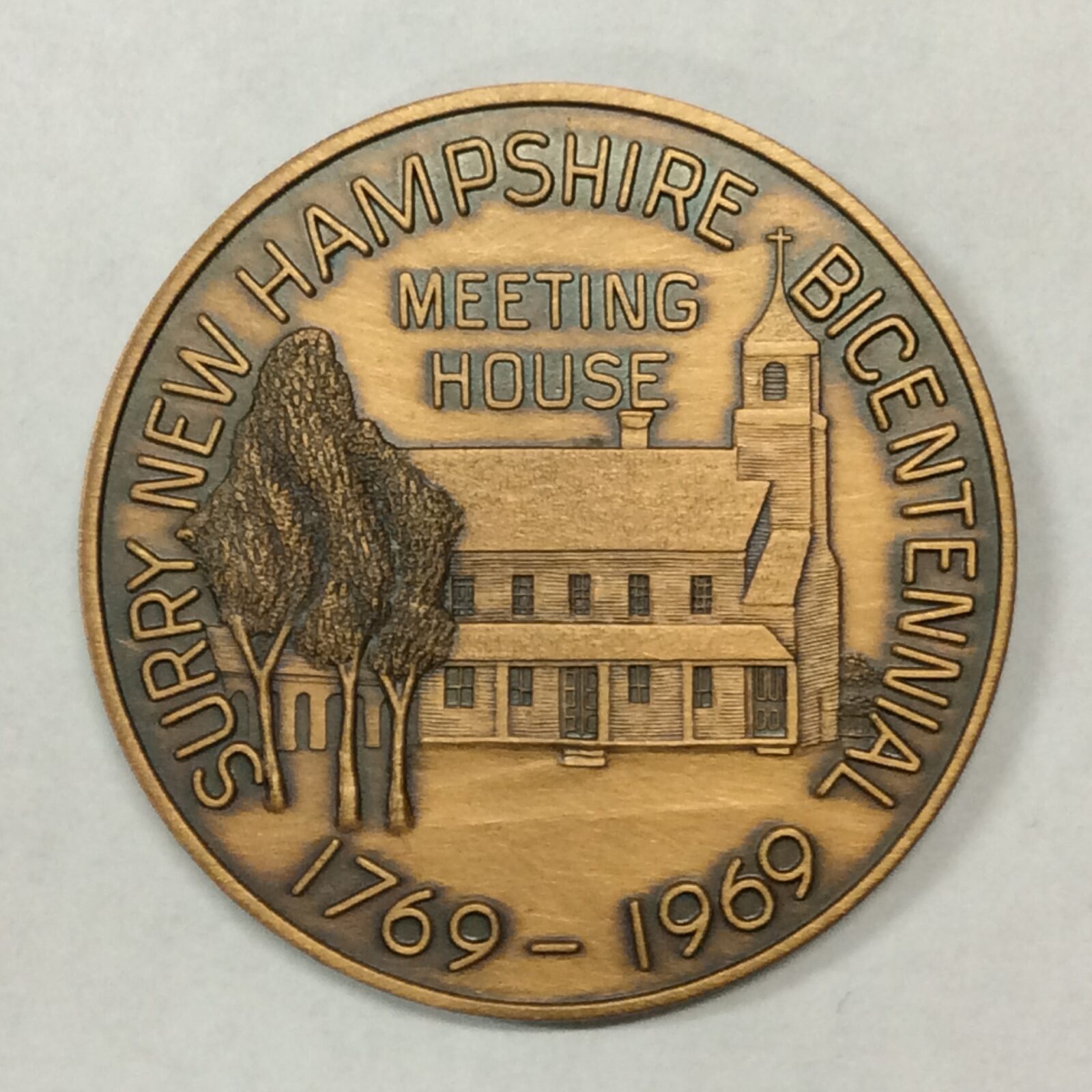 1969 Surry, NH Town Medal Bronze, BU - Image 2