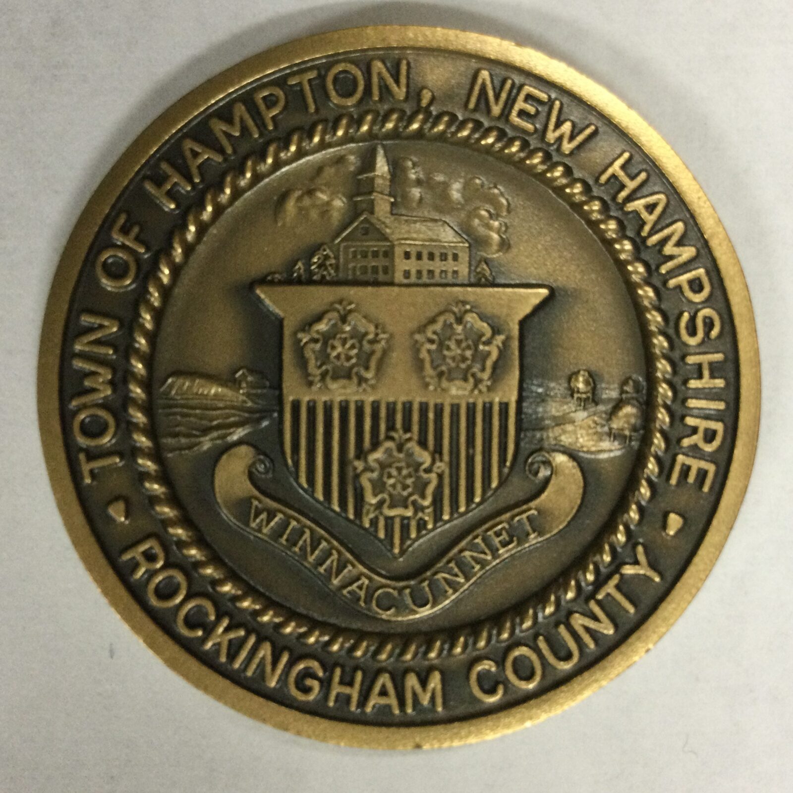 1976 Hampton NH Town Medal Bronze, BU