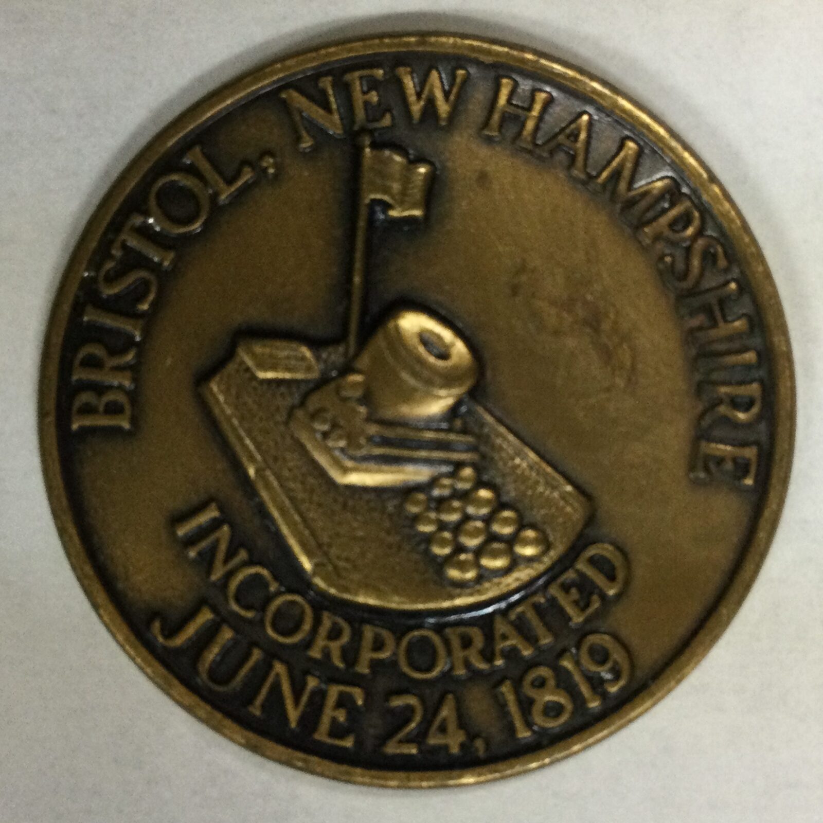 1969 Bristol, NH Town Medal Bronze, BU