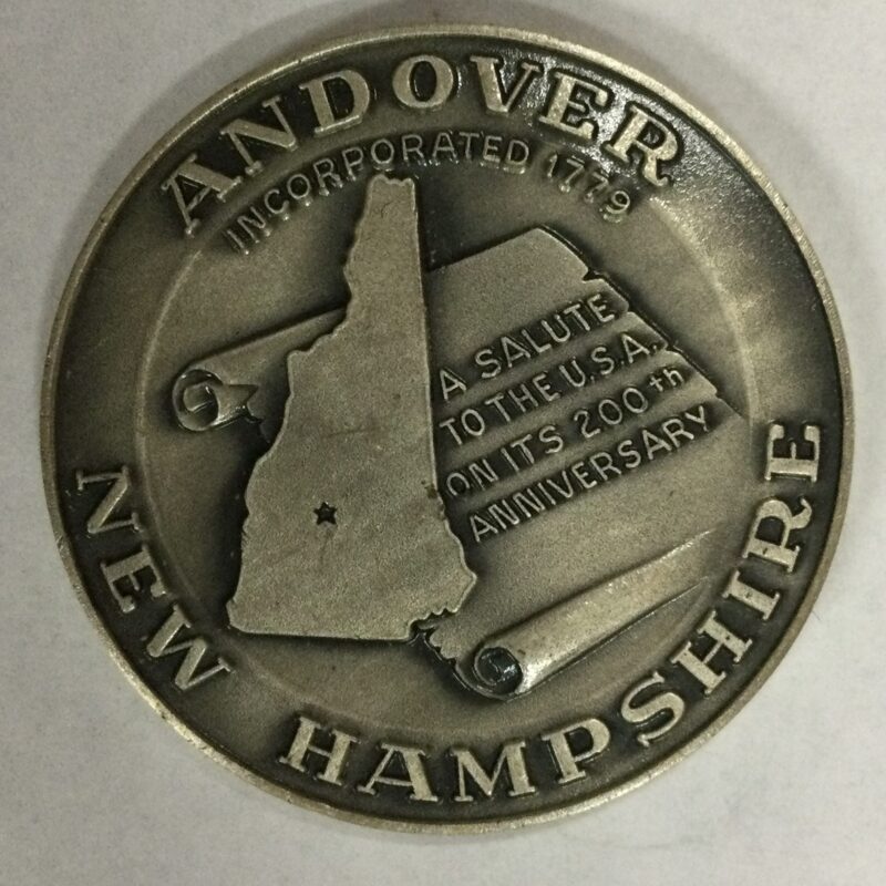 1976 Andover, NH Town Medal Sterling Silver, BU