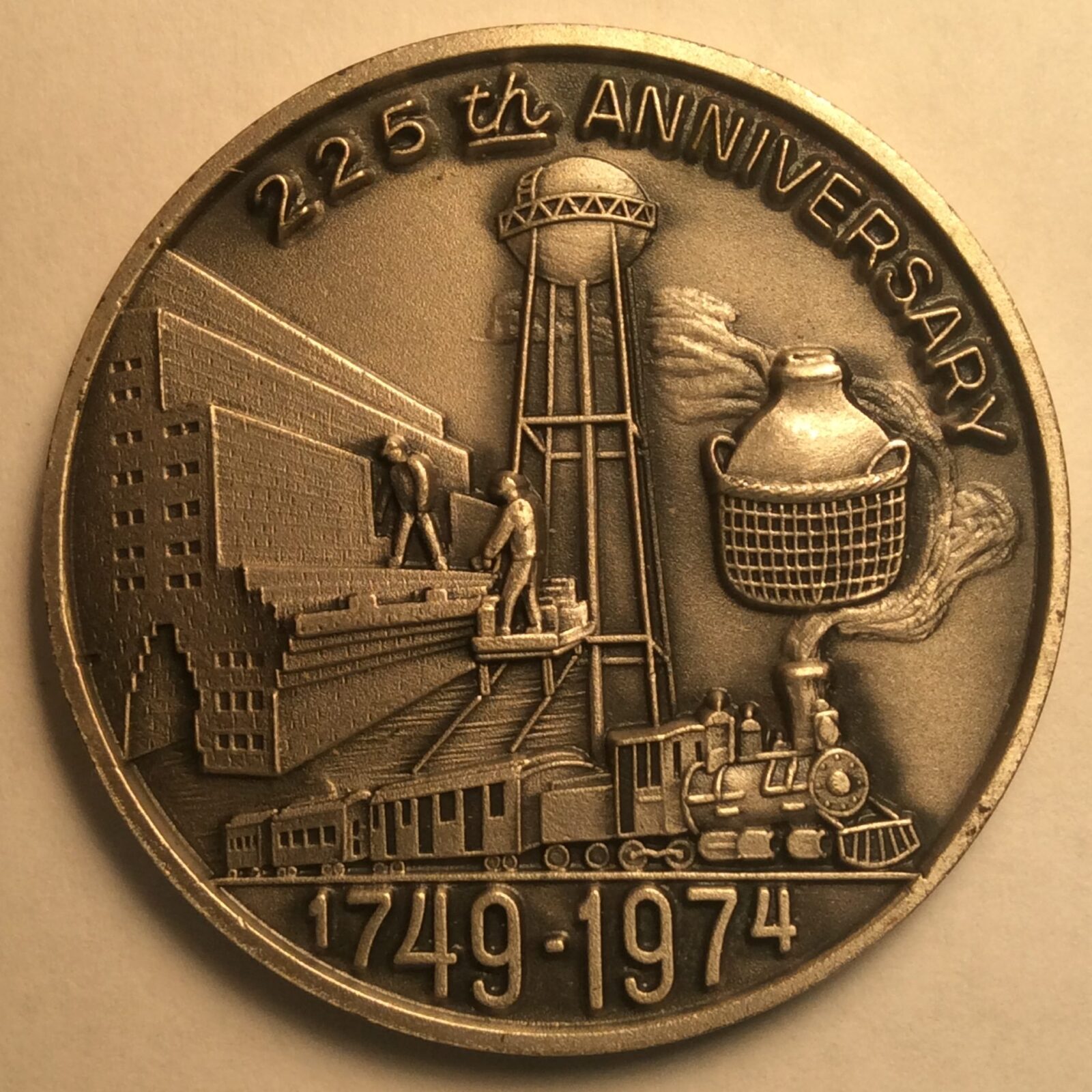 1974 Plaistow NH Town Medal, Sterling Silver BU - Image 2