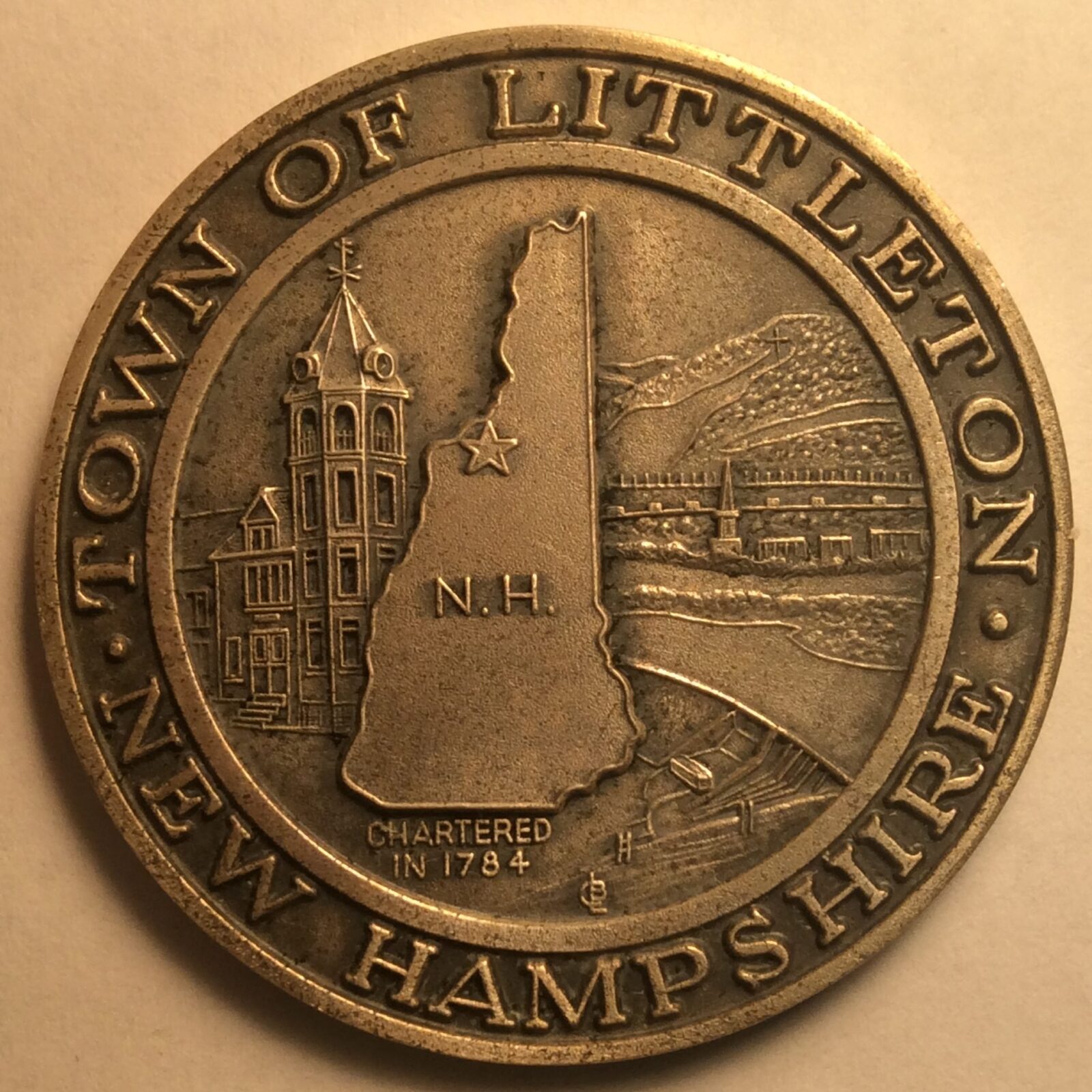 1976 Littleton NH, Town Medal Sterling Silver BU