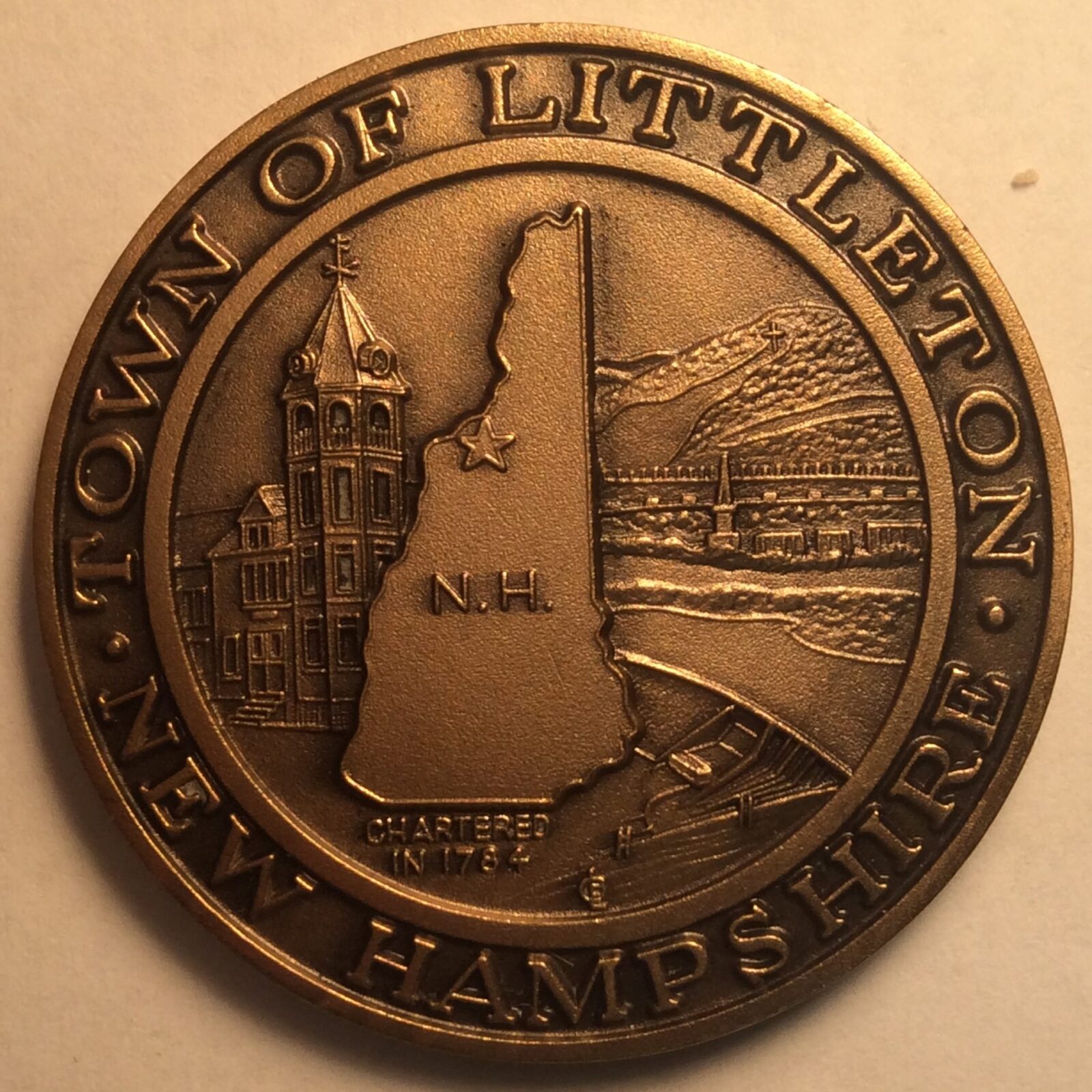 1976 Littleton NH, Town Medal Bronze BU