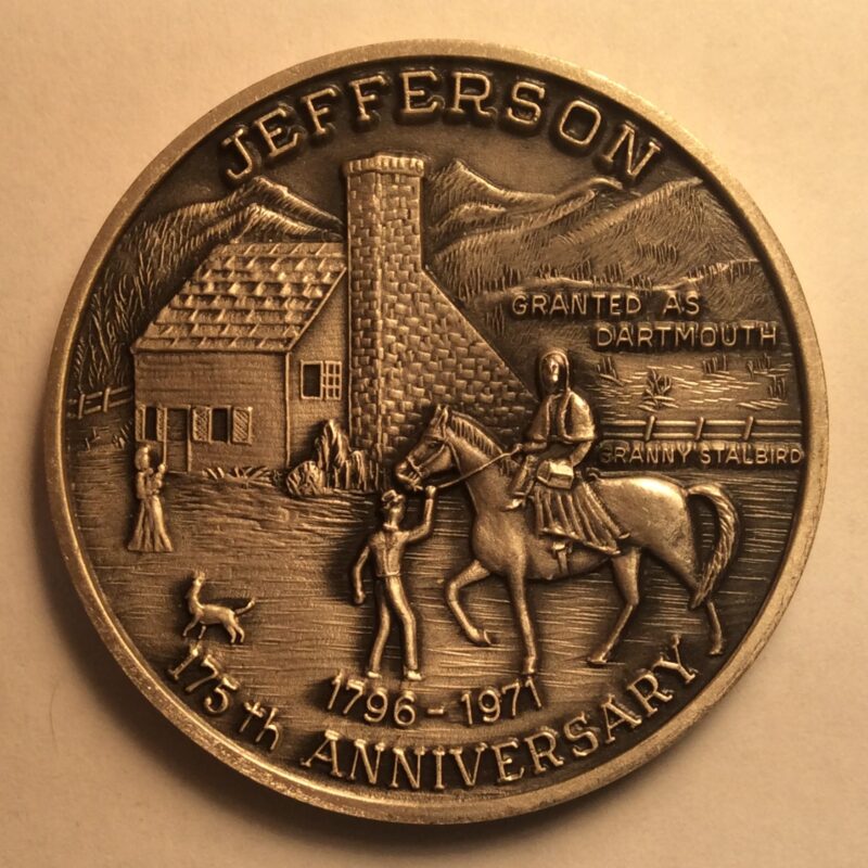 1971 Jefferson NH, Town Medal Sterling Silver BU