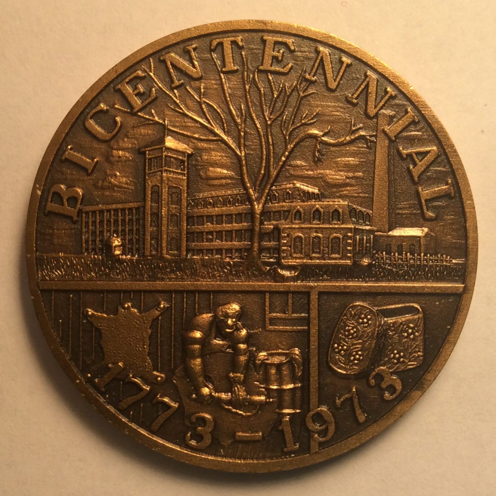 1973 Jaffrey NH, Town Medal Bronze BU - Image 2