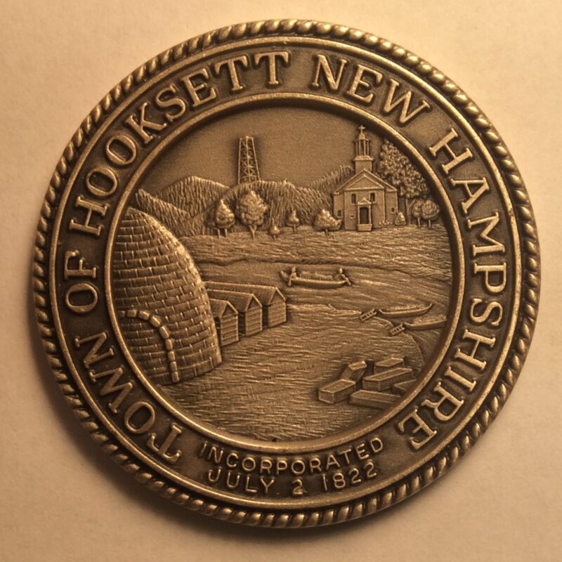 1972 Hooksett NH, Town Medal Sterling Silver BU
