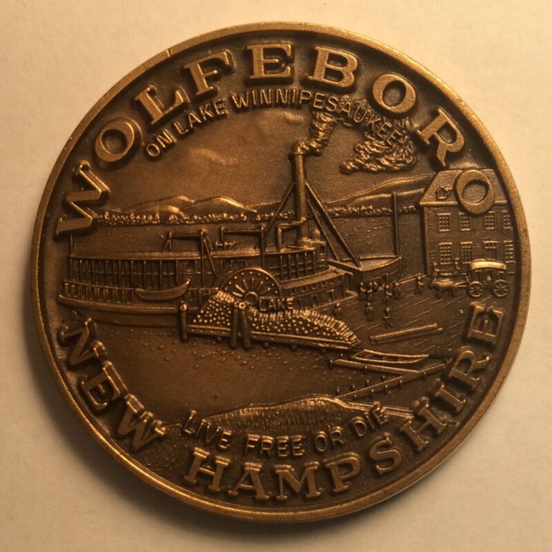 1970 WolfeBoro NH, Town Medal Bronze BU