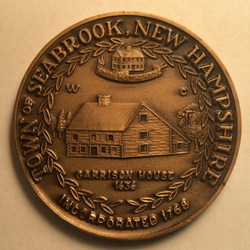 1968 Seabrook NH, Town Medal Bronze BU