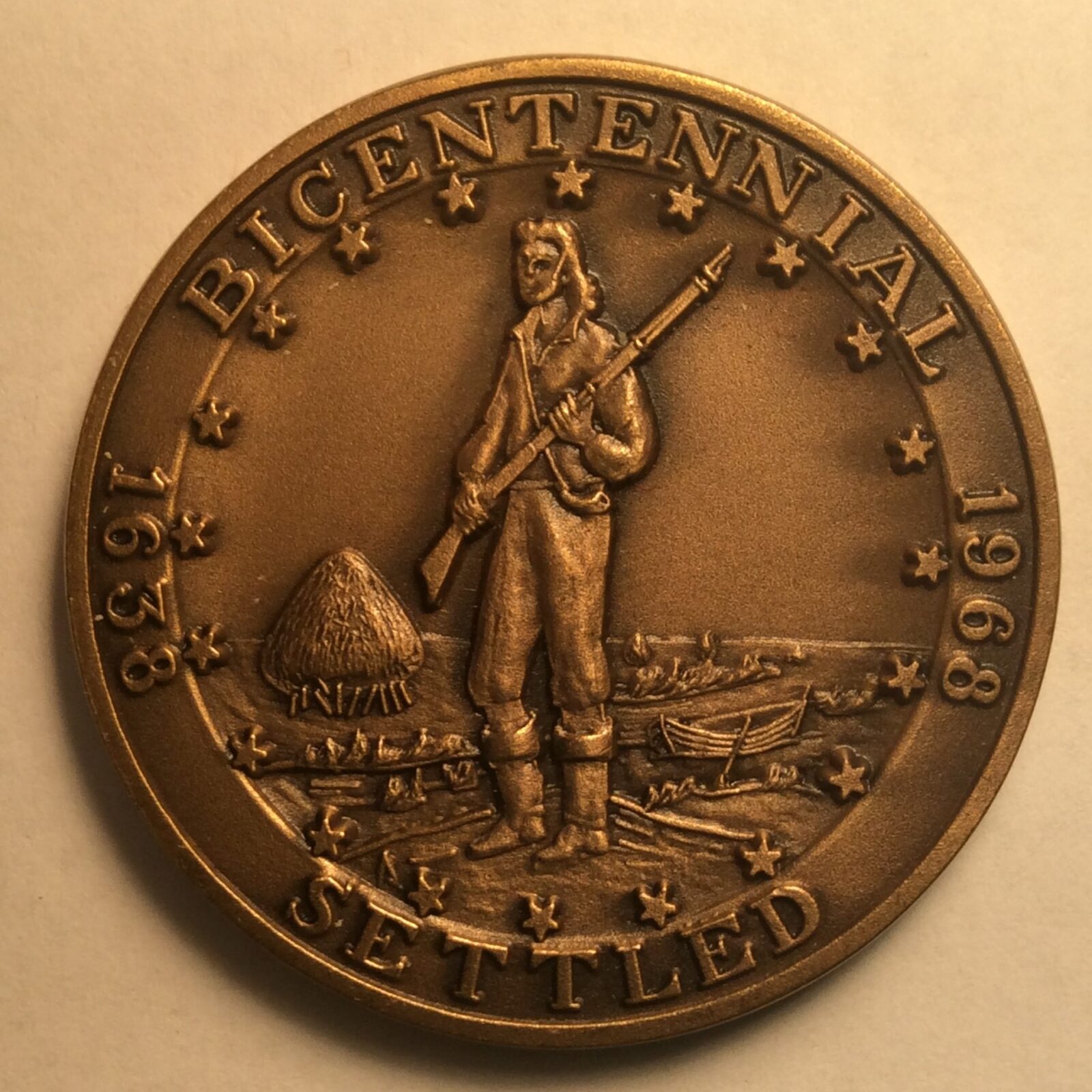 1968 Seabrook NH, Town Medal Bronze BU - Image 2