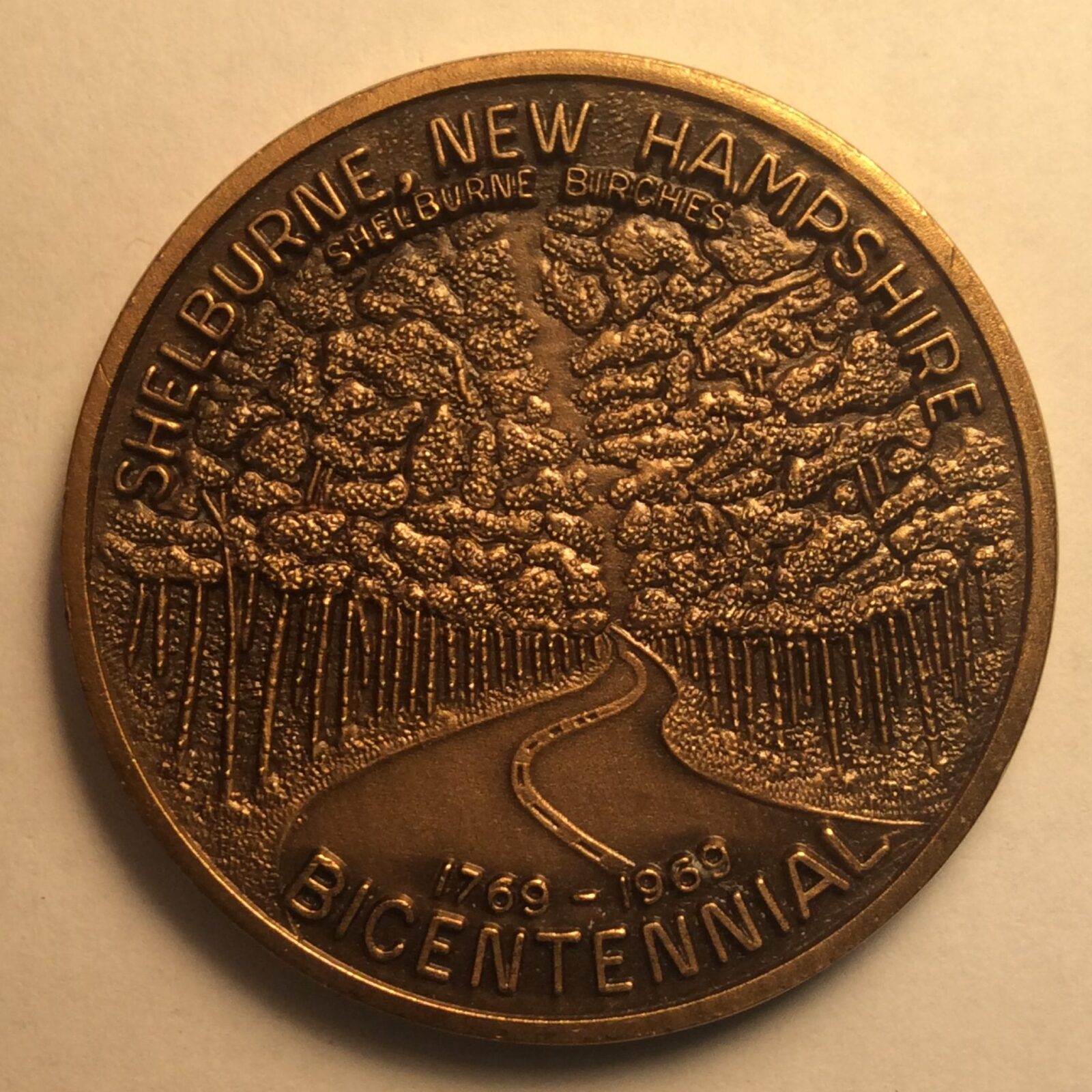 1969 Shelburne NH, Town Medal Bronze BU