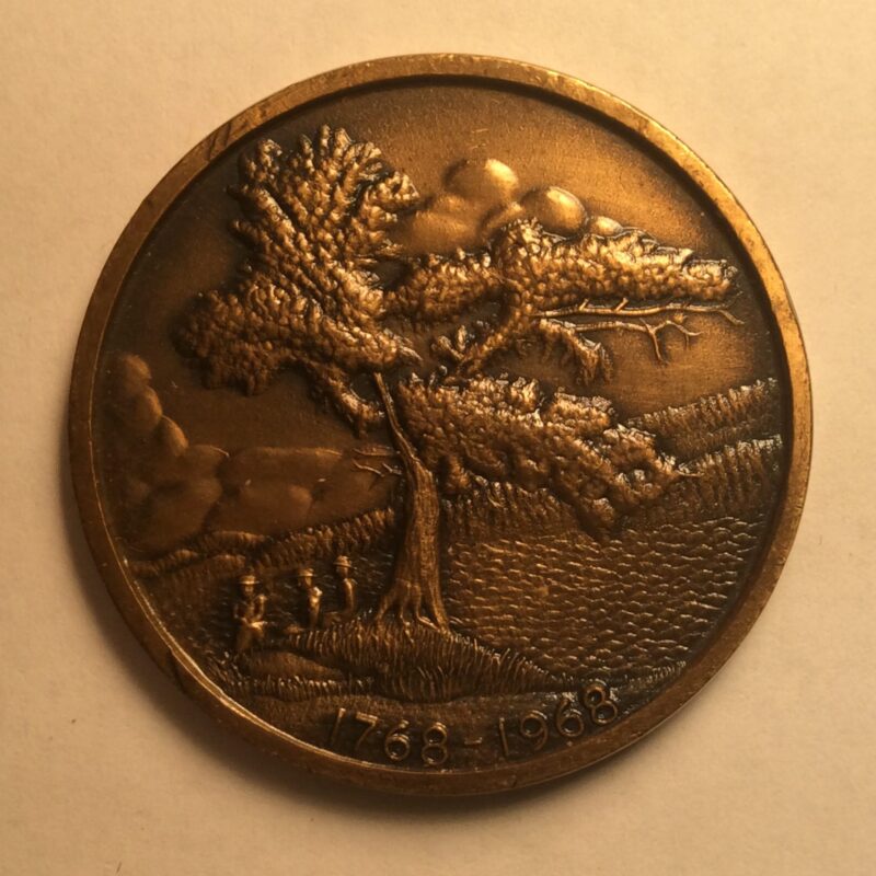 1968 Meredith NH, Town Medal Bronze BU
