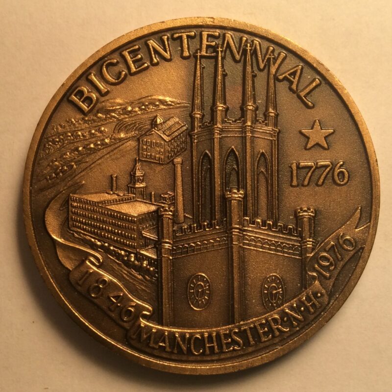 1976 Manchester NH, Town Medal Bronze BU