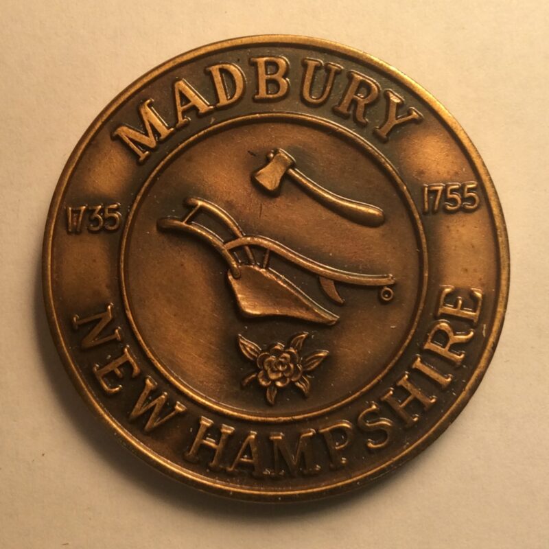 1968 Madbury NH, Town Medal Bronze BU