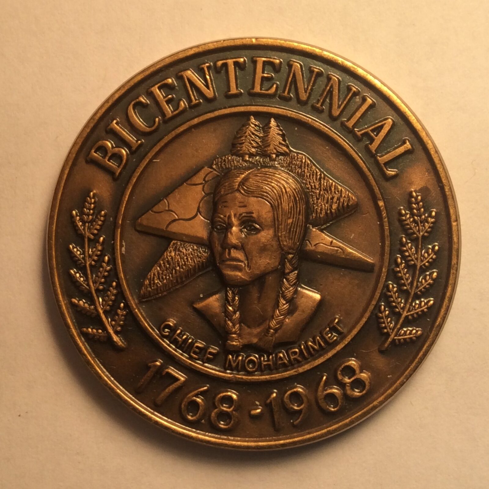 1968 Madbury NH, Town Medal Bronze BU - Image 2