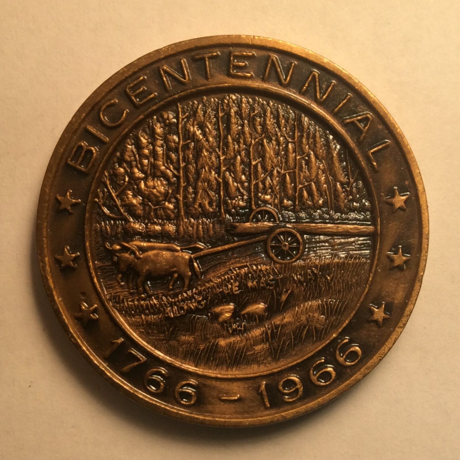 1966 Lee NH, Town Medal Bronze BU - Image 2