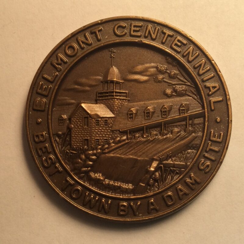 1869 Belmont NH, Town Medal Bronze BU