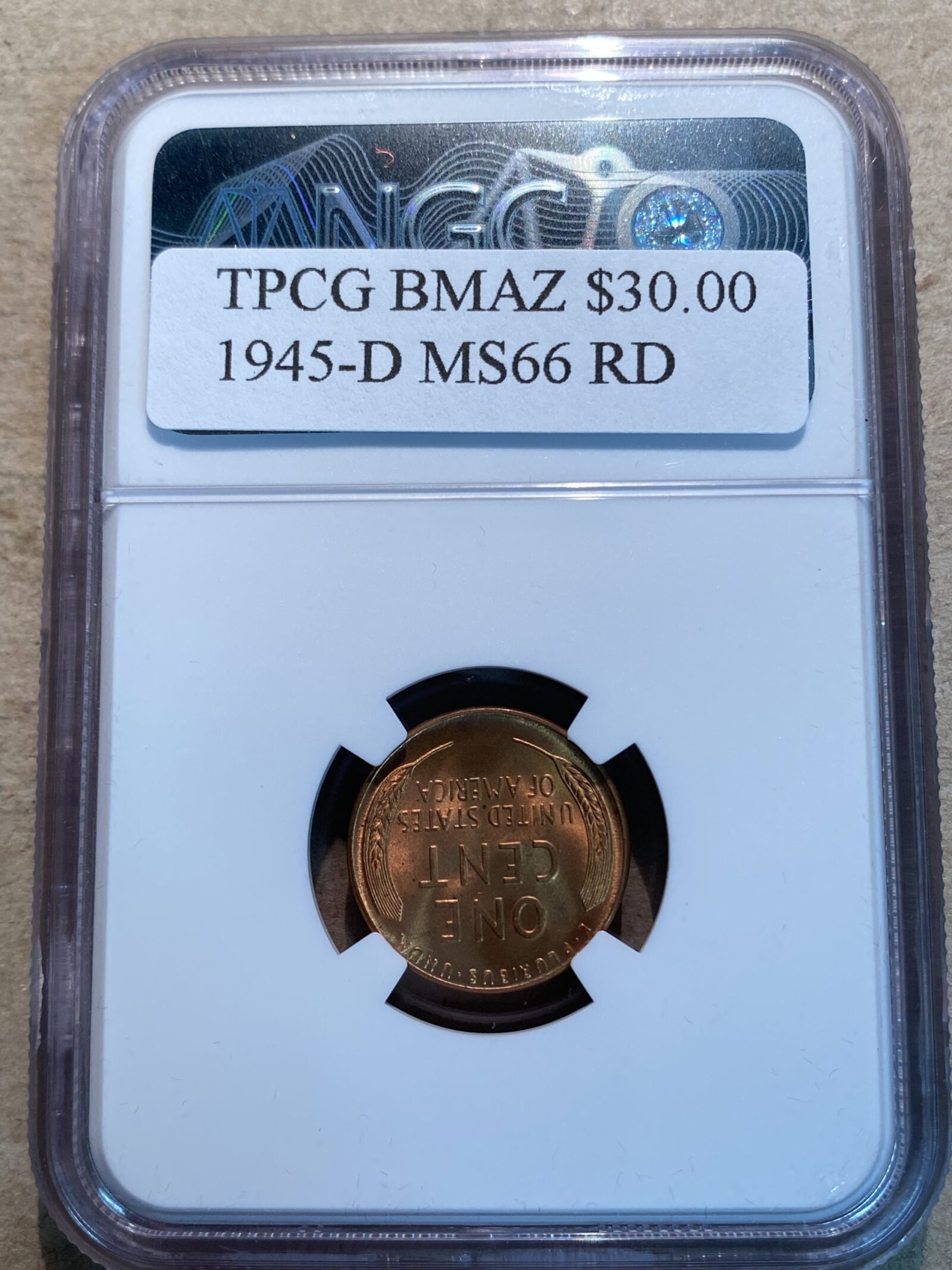 1945-D Lincoln Cent NGC MS66 RD - Image 2