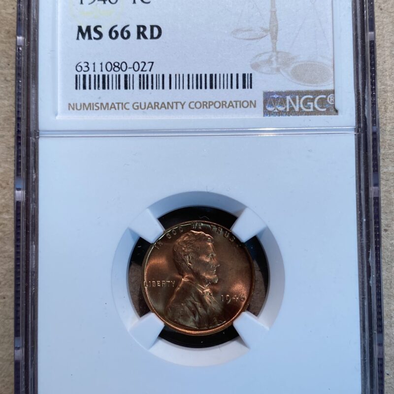 1946 Lincoln Cent NGC MS66 RD