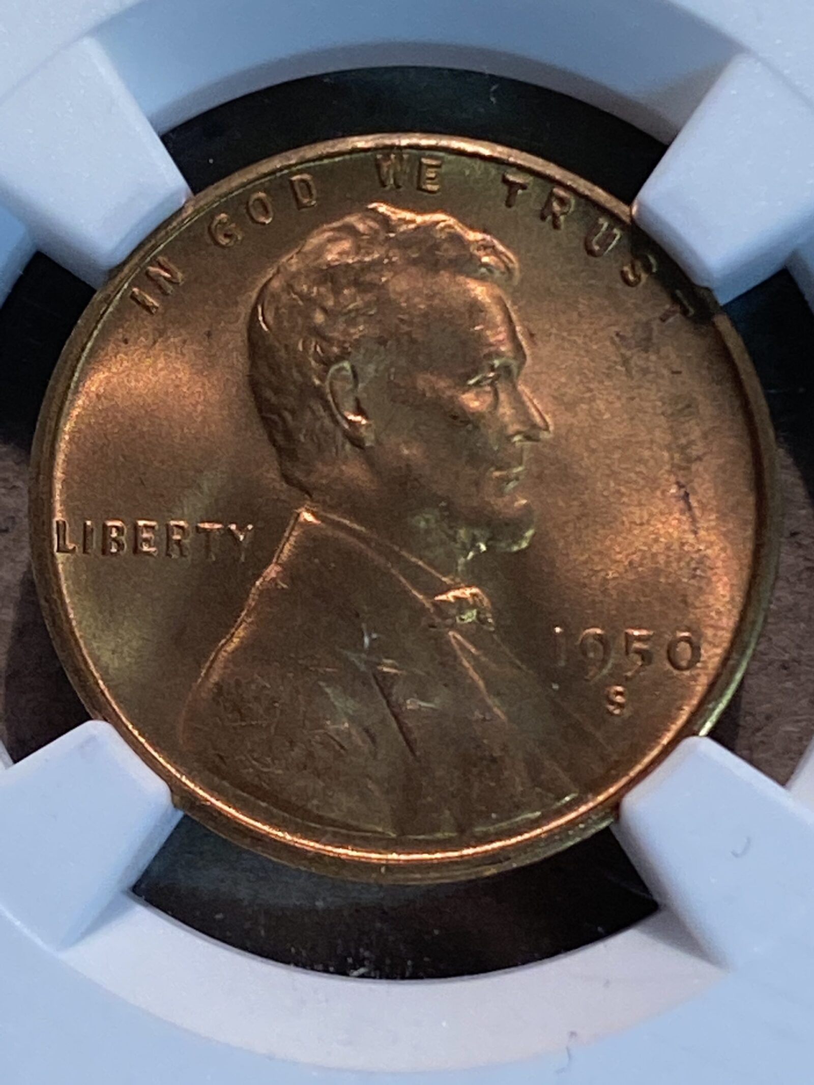 1950-S Lincoln Cent NGC MS67 RD - Image 3