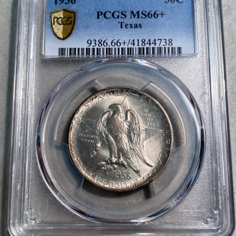 1936 Texas Commemorative Silver Half Dollar PCGS MS66+