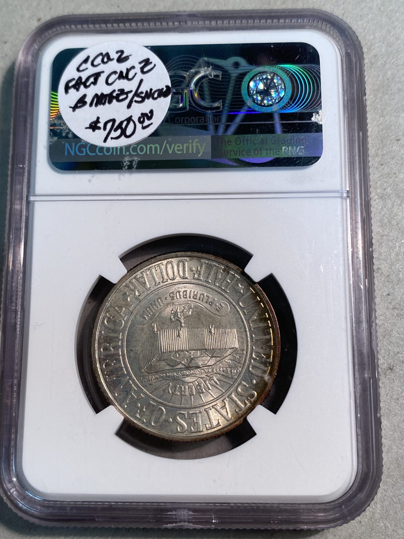 1936 York Commemorative Silver Half Dollar NGC MS67+ - Image 2