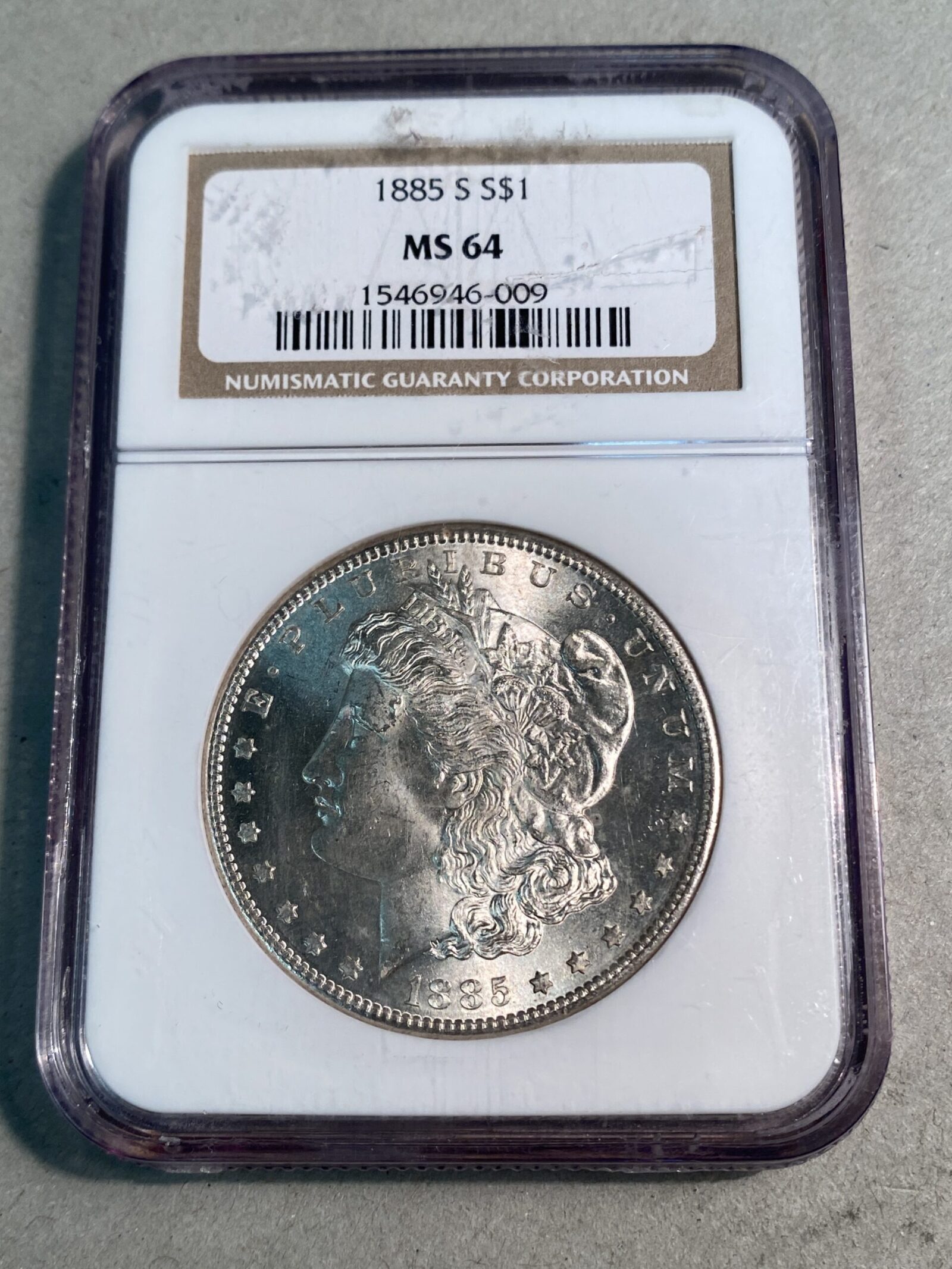 1885-S Morgan Silver Dollar NGC MS64