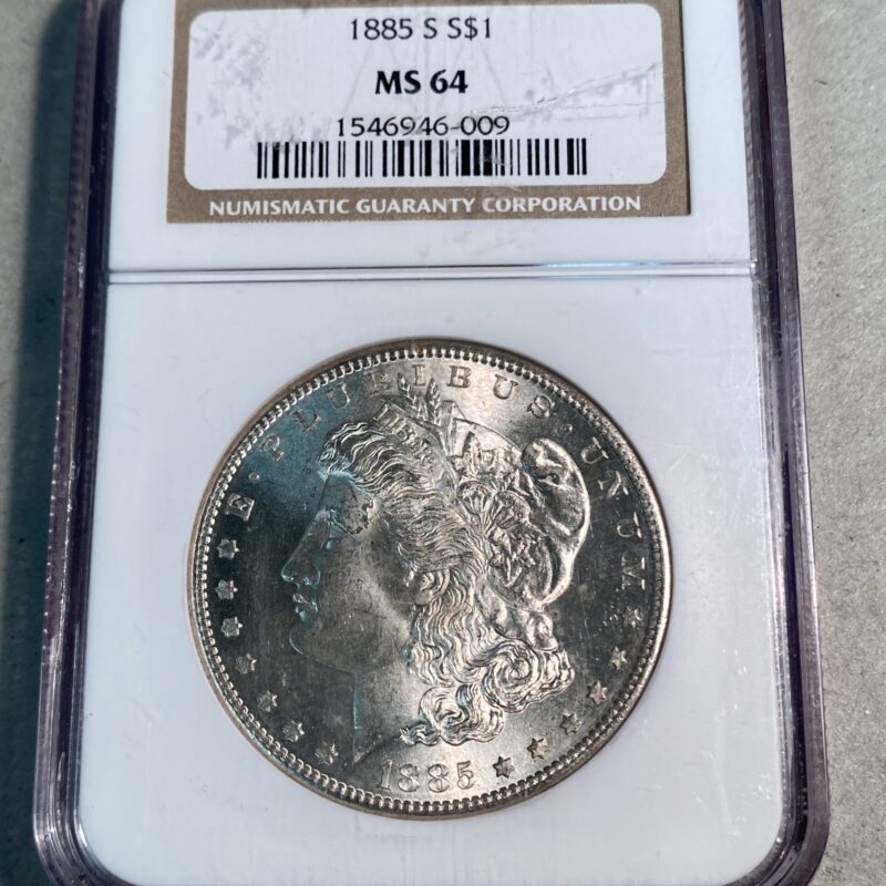 1885-S Morgan Silver Dollar NGC MS64