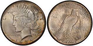 1934-S $1 NGC MS 62