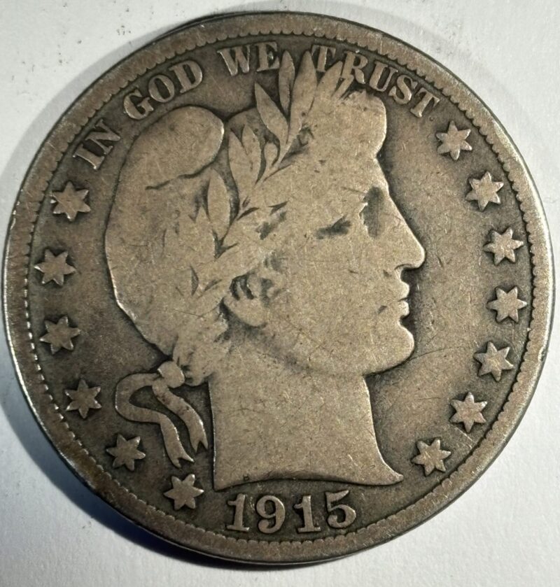 1915-S Barber Half Dollar - VG