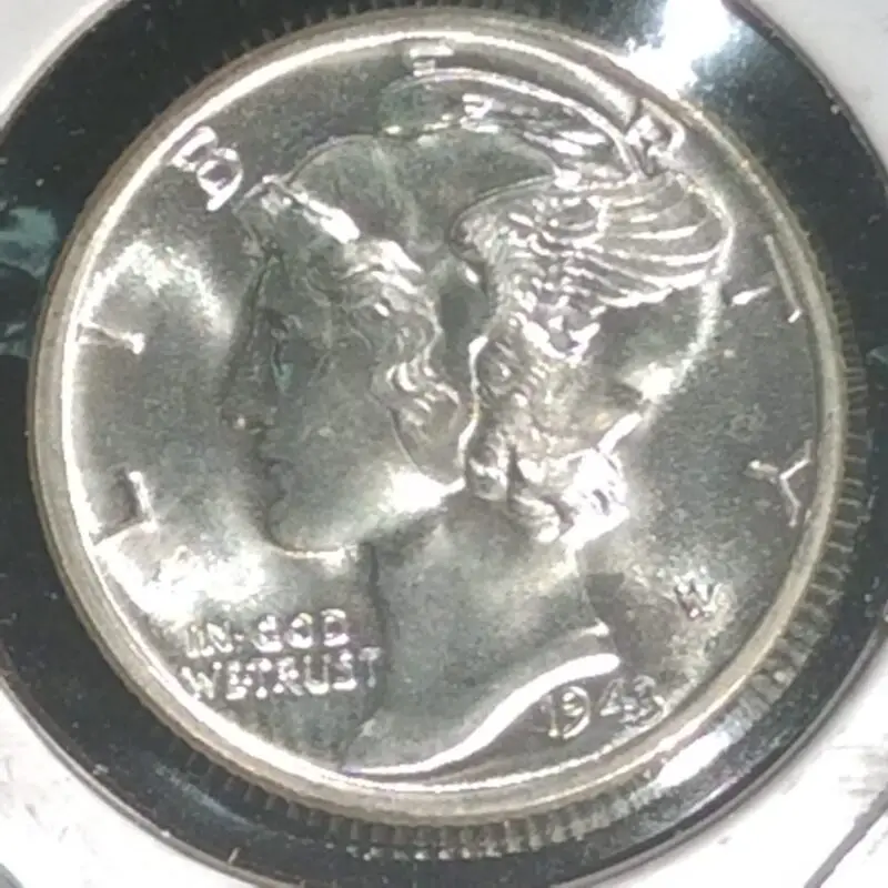 1943 Mercury Dime Gem MS 65