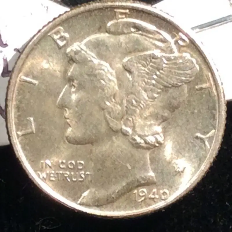 1940 Mercury Dime in MS64 Select BU
