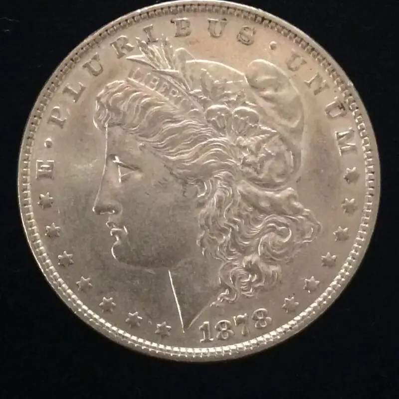 1878 7TF Morgan Silver Dollar in Choice AU58