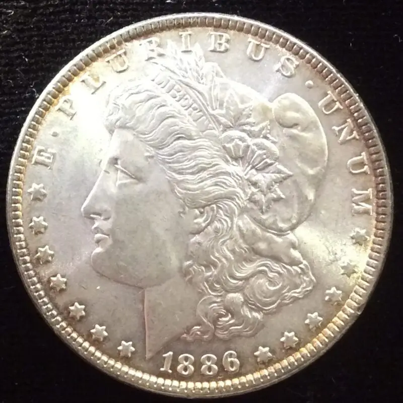 1886 Morgan Silver Dollar in MS63 Choice BU