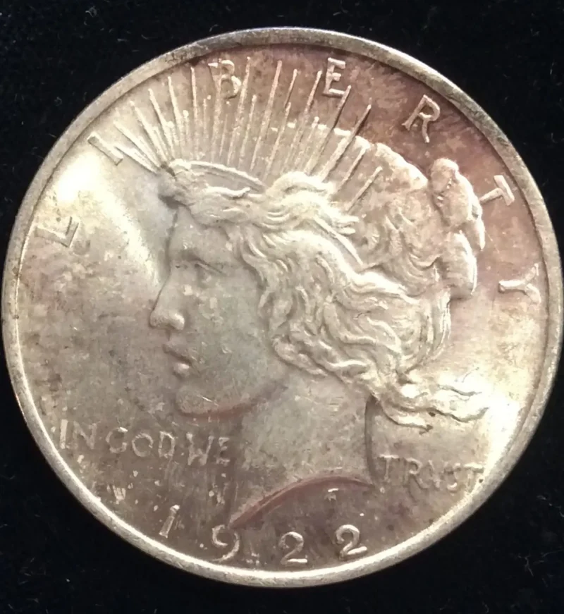 1922 Silver Peace Dollar Coin in MS62 Choice BU