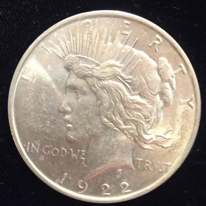 1922-D Silver Peace Dollar in MS63 Choice BU