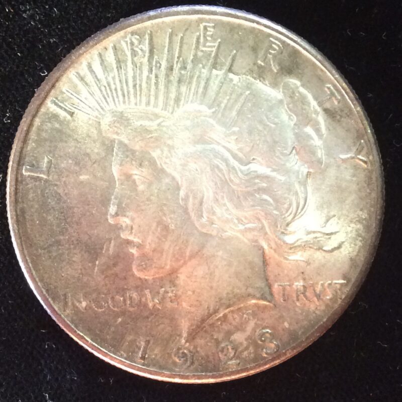 1923-S Peace Silver in Choice Almost Uncirculated AU55